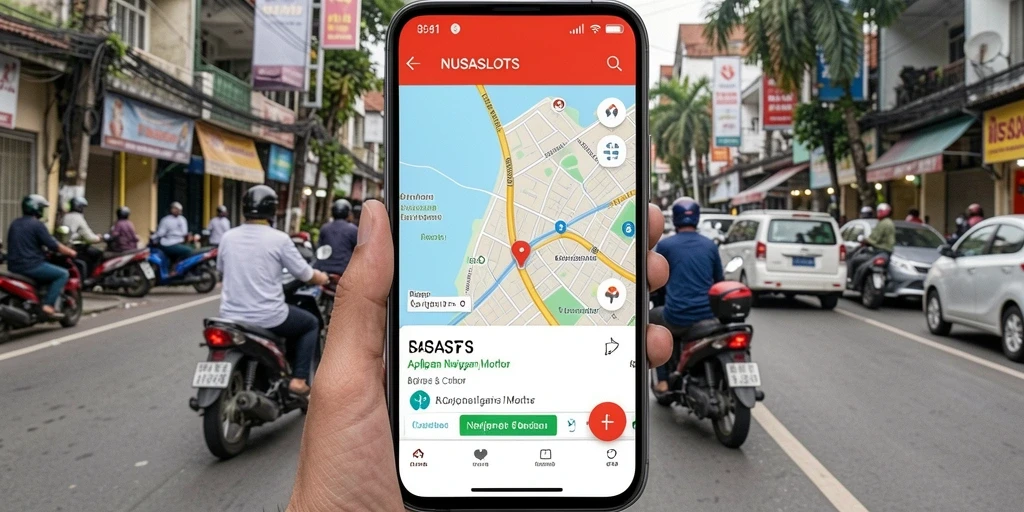 Antarmuka aplikasi NUSASLOTS menampilkan fitur Navigasi Motor yang menarik.