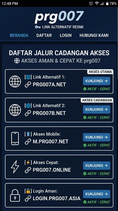 Tampilan link alternatif prg007